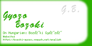 gyozo bozoki business card